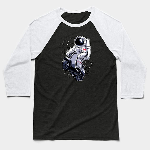 astronaut scooter Baseball T-Shirt by yogaswara